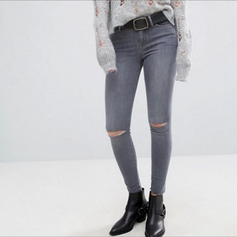 All Saints Gray Skinny Jeans